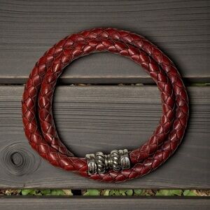 Elegant Red Braided Bracelet